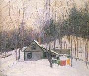 Lilla Cabot Perry A Snowy Monday Sweden oil painting artist